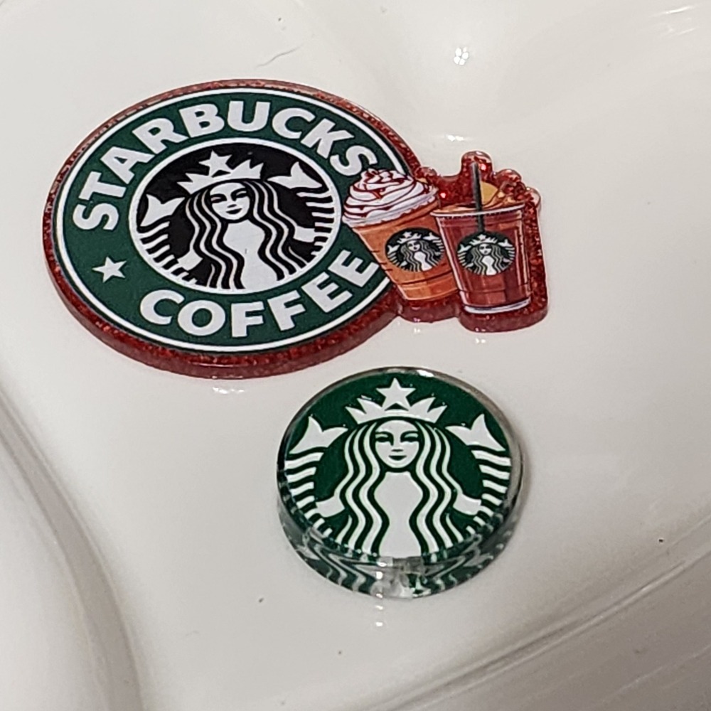 Iced Coffee Flatback Focal Bead Beaded Pen Badge Jewelry Keychain Bag Charm